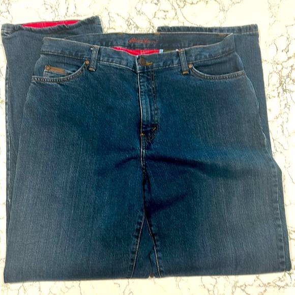Eddie Bauer size 14 cotton lined jeans. NWOT - Picture 1 of 3